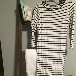 Stripe midi dress